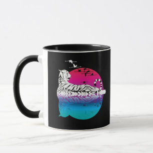 White Tiger Sunset Mug