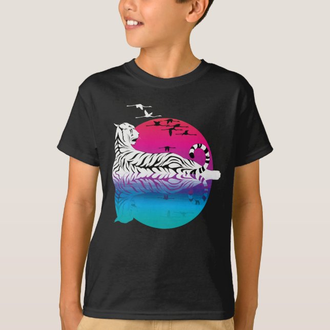White Tiger Sunset T-Shirt (Front)