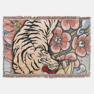White Tiger Throw Blanket