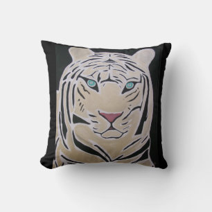 WHITE TIGER THROW PILLOW- CUSHION