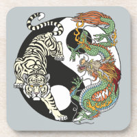 White tiger versus green dragon in the yin yang be