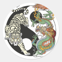 White tiger versus green dragon in the yin yang cl