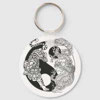 White tiger versus green dragon in the yin yang k