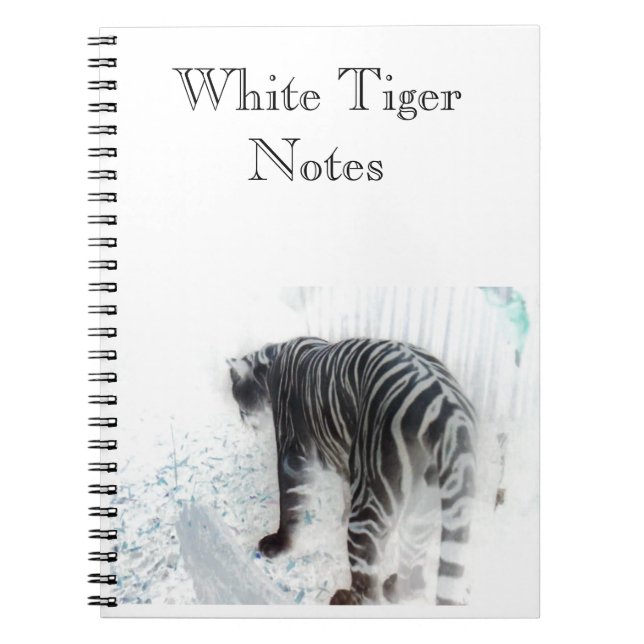 White Tiger Wild Animal Notebook (Front)