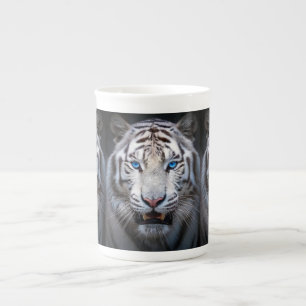 White Tiger with Blue Eyes Bone China Mug