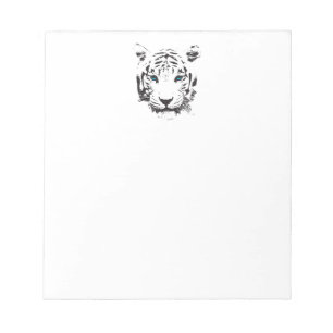 White Tiger with Blue Eyes Notepad