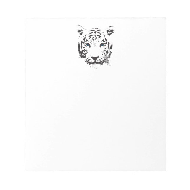 White Tiger with Blue Eyes Notepad (Front)