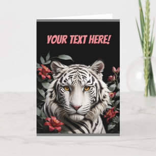 white tiger with your text thank you card