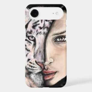 White Tiger Woman iPhone Case