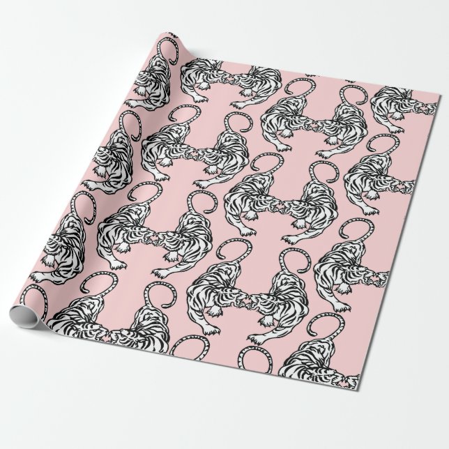 White Tiger Wrapping Paper (Unrolled)