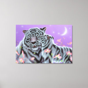White Tigers Canvas Print