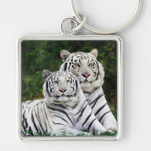 White Tigers Key Ring