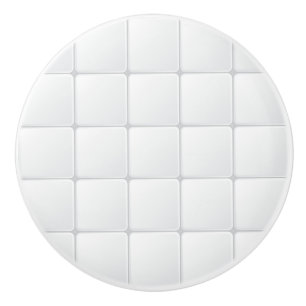 White tile ceramic knob
