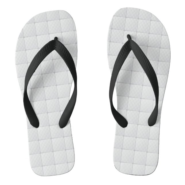 White tile flip flops (Footbed)