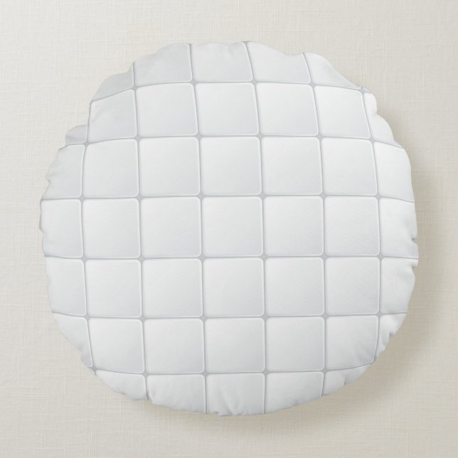 White tile round cushion (Front)
