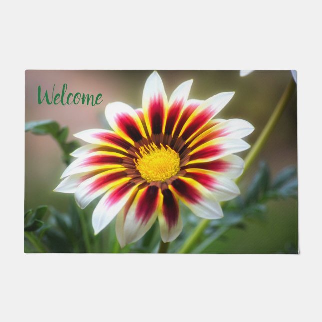 White Tipped Gazania Doormat (Front)