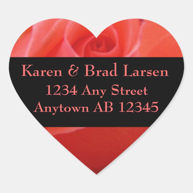 White Tipped Pink Rose Wedding Address Label (Front)