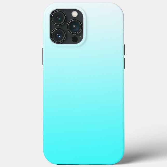 White to Aqua Blue Gradient Case-Mate iPhone Case (Back)