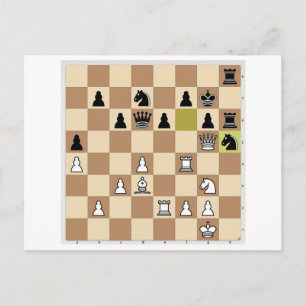 White to move and has the advantage. Chess  Postcard