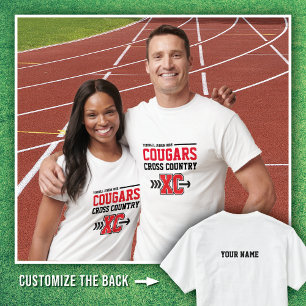 White Tomball Jr. High Cougars Cross Country T-Shirt