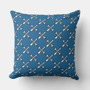 White Tools over Classic Blue Color Cushion