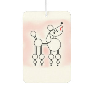 White Toy Poodle Novelty Air Freshener
