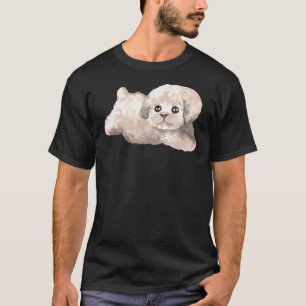 White Toy Poodle Premium Scoop T-Shirt