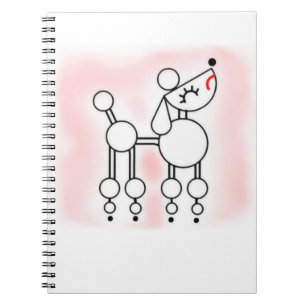 White Toy Poodle Spiral Photo Notebook