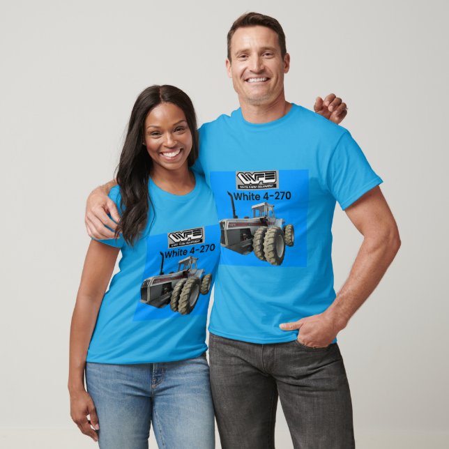 White tractors Tshirt  4-270 white (Unisex)