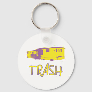 White Trailer Park Trash Poor Dumb Redneck Key Ring