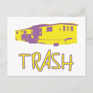 White Trailer Park Trash Poor Dumb Redneck Postcard