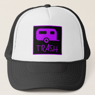 White Trailer Park Trash Poor Dumb Redneck Trucker Hat