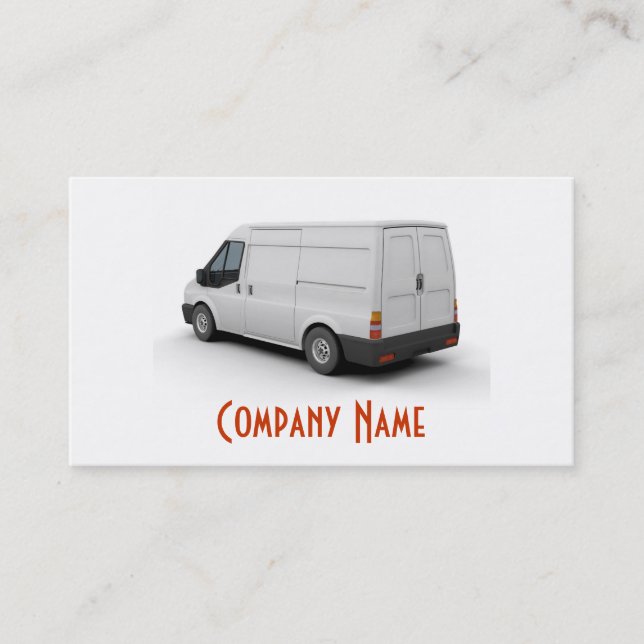 White Transit Van Business Card (Front)