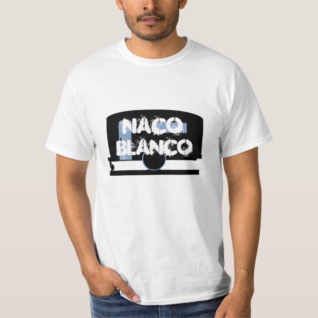 White Trash ~ Naco Blanco ~ Camp Travel Trailer T-Shirt (Front)