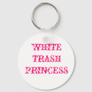 WHITE TRASH PRINCESS KEY RING
