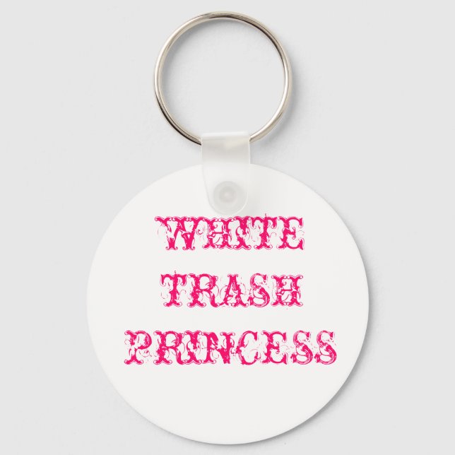 WHITE TRASH PRINCESS KEY RING (Front)