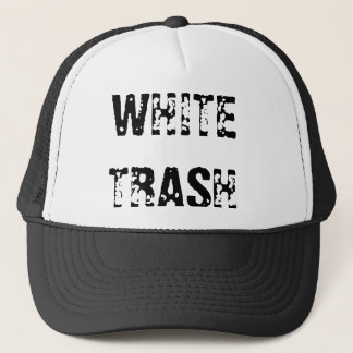 WHITE TRASH TRUCKER HAT