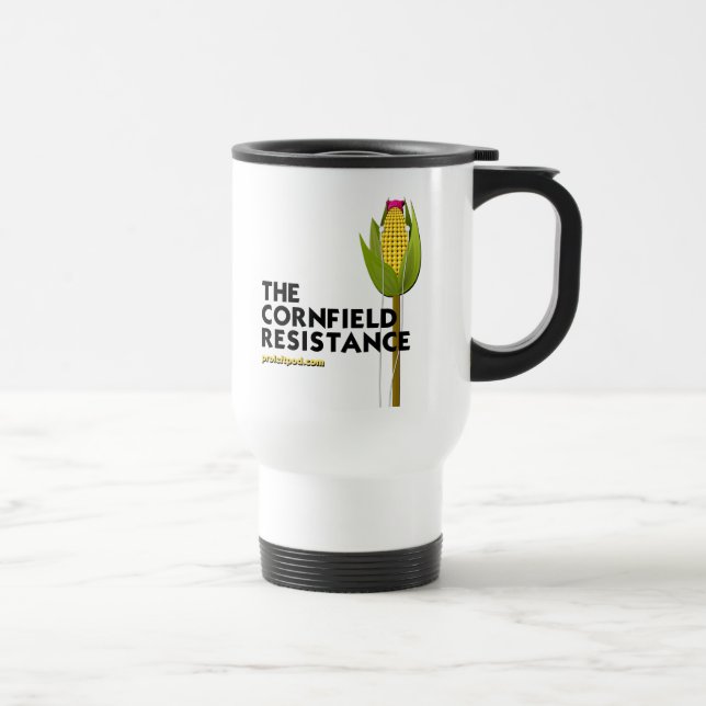 White Travel Mug - The Cornfield Resistance (Right)