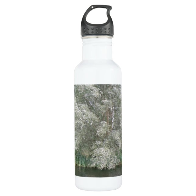 White Tree and River Landscape 710 Ml Water Bottle (Front)