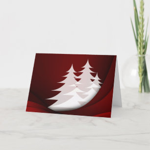 White Tree Christmas Greeting Card