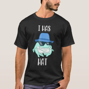 White Tree Frog I Has Hat Frog Memes Amphibian Own T-Shirt