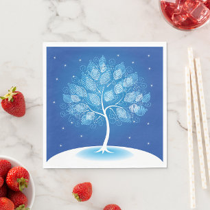 White Tree In The Snow Napkin