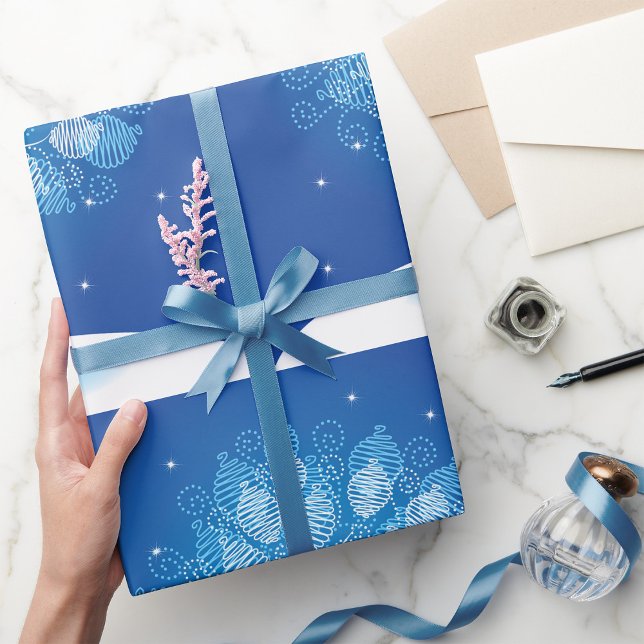 White Tree In The Snow Wrapping Paper (Creator Uploaded)