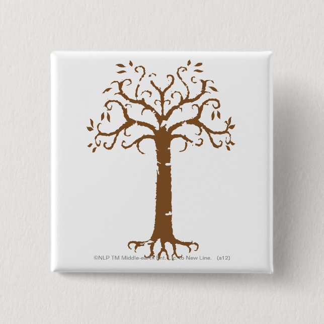 White Tree of Gondor 15 Cm Square Badge (Front)