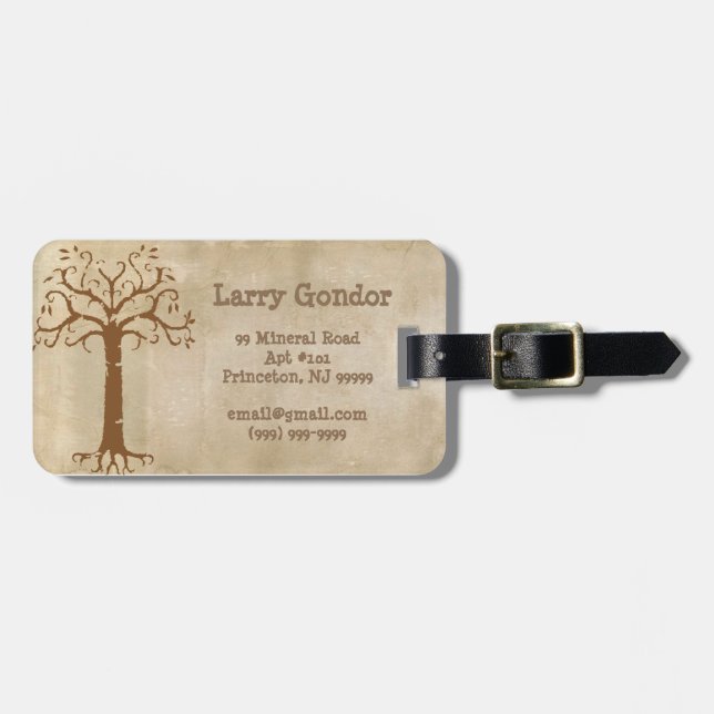 White Tree of Gondor Luggage Tag (Front Horizontal)