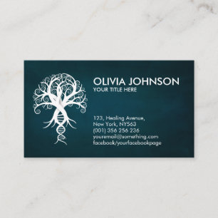 White Tree of Life - Evolution DNA  Business Card