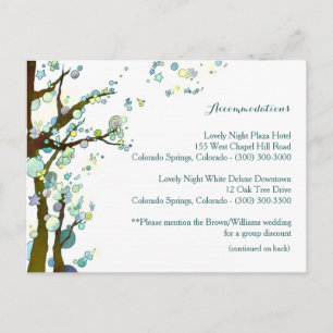 White Tree Wedding Accommodations Enclosure Postcard