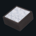 White Trendy Marble Jewellery Box<br><div class="desc">A trendy white marble trinket box.</div>