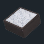 White Trendy Marble Jewellery Box<br><div class="desc">A trendy white marble trinket box.</div>