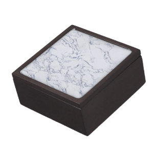 White Trendy Marble Jewellery Box